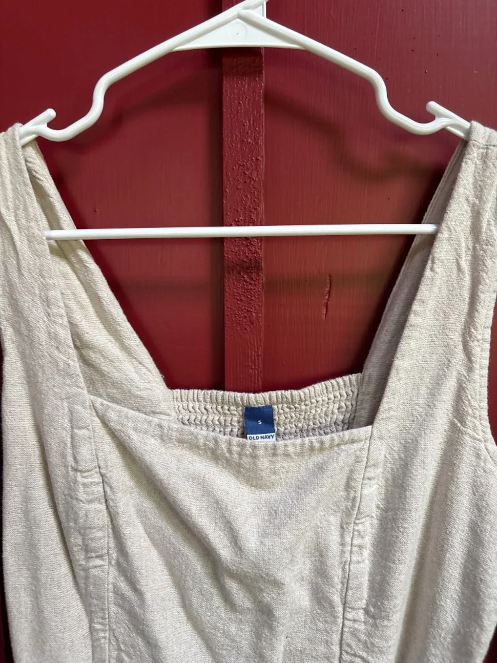 Old Navy square neck dress, cream